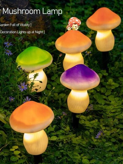 LED Solar Lights Waterproof Cute Mushroom