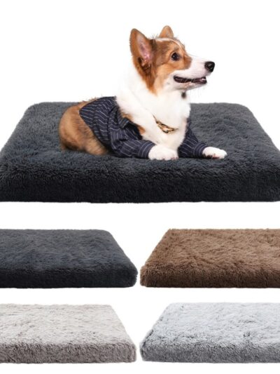 Long Plush Pet Beds Cat Mats for Small Medium Large Pets Winter Warm