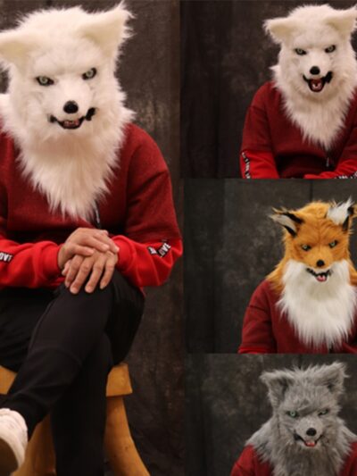Movable Mouth Fox Mask Halloween Costume