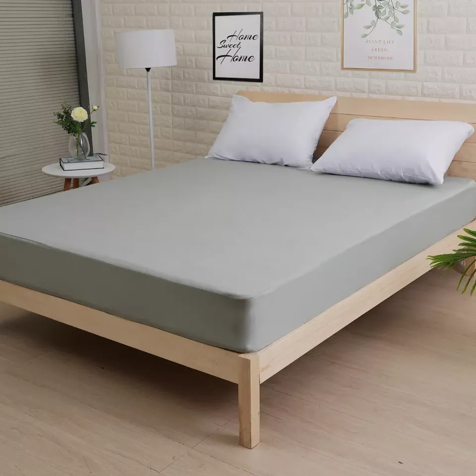 Bed Cover Smooth Microfiber Mattress Protector Waterproof Fitted Sheet Anti-mite Mattress Pad - Image 2