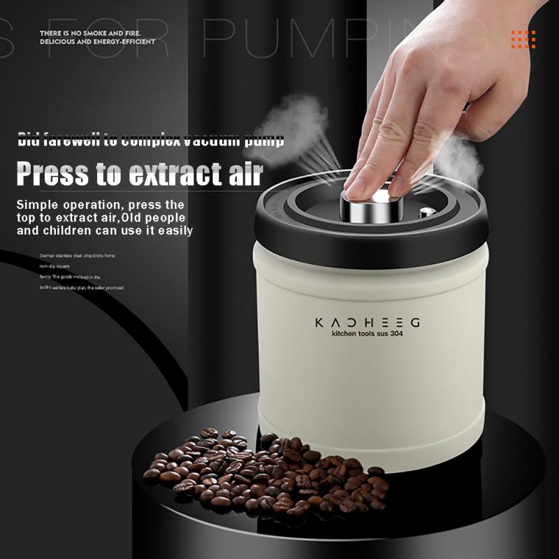 Stainless Steel Airtight Coffee Container Storage Canister Coffee Bean Jar