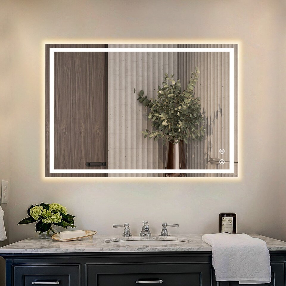 Depuley Vanity Mirror with Light 92x72cm Dimmable Touch LED Lighting
