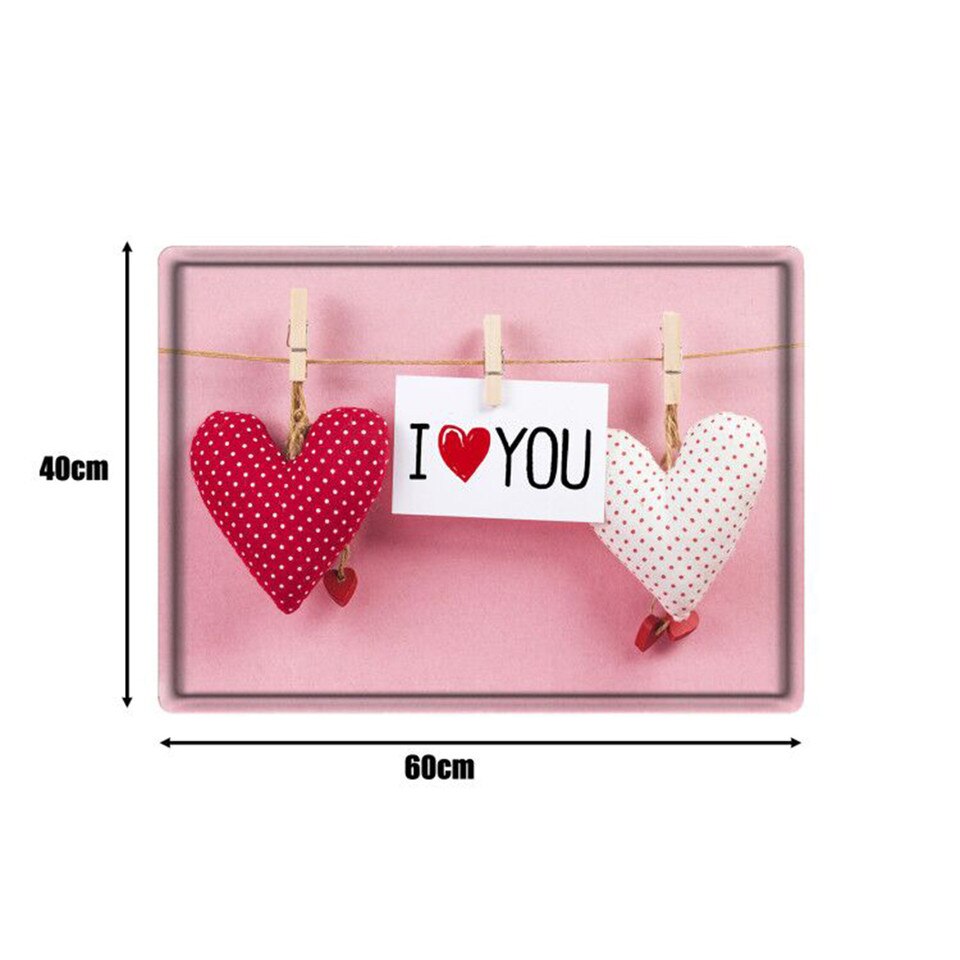 Valentine's Day Door Mat Heart Print Welcome - Image 10