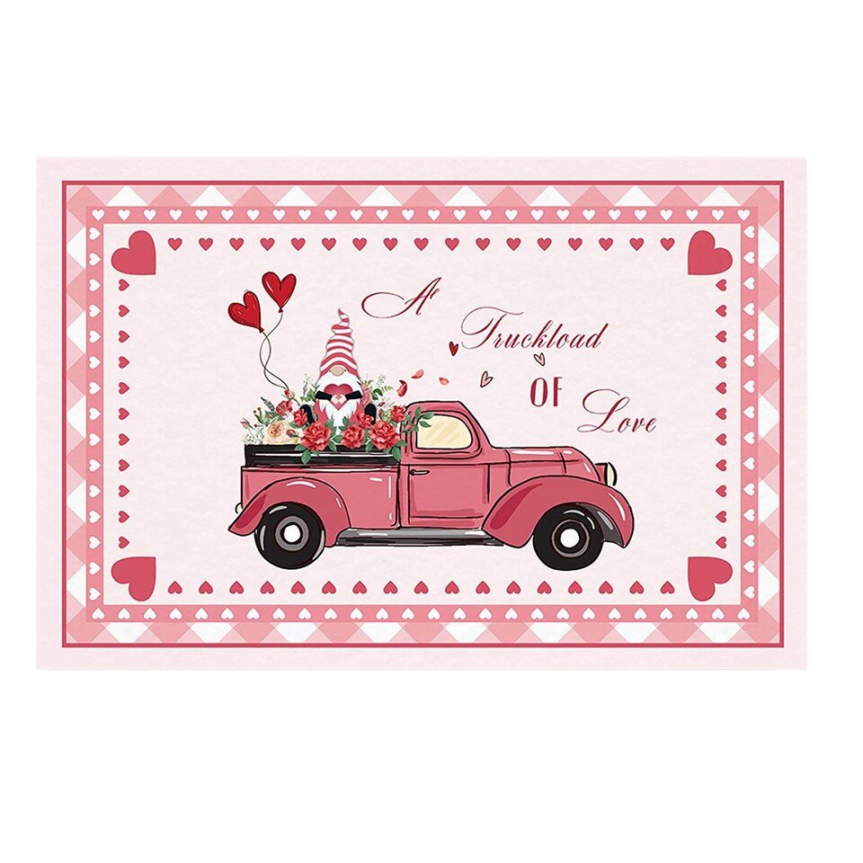 Valentine's Day Door Mat Heart Print Welcome - Image 20