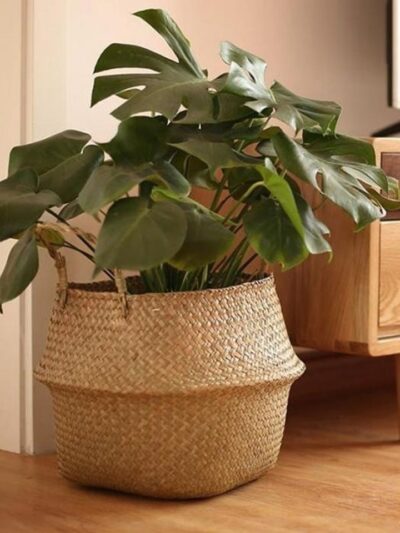 Seaweed Wicker Basket Rattan Hanging Flowerpot Dirty Clothes Dirty Clothes Basket