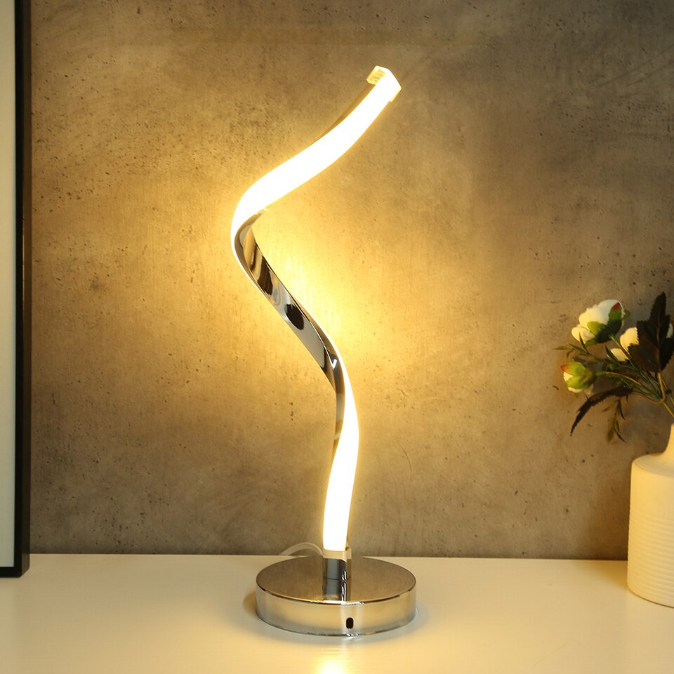 Modern Table Lamp Acrylic Metal Desk Lamps Bedroom Bedside Decoration - Image 5