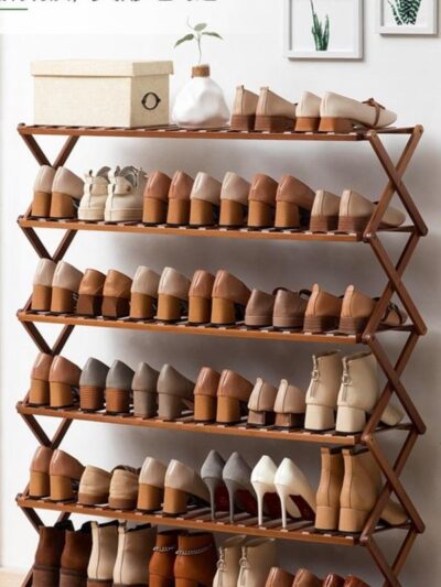 Installation-free simple shoe rack assembly